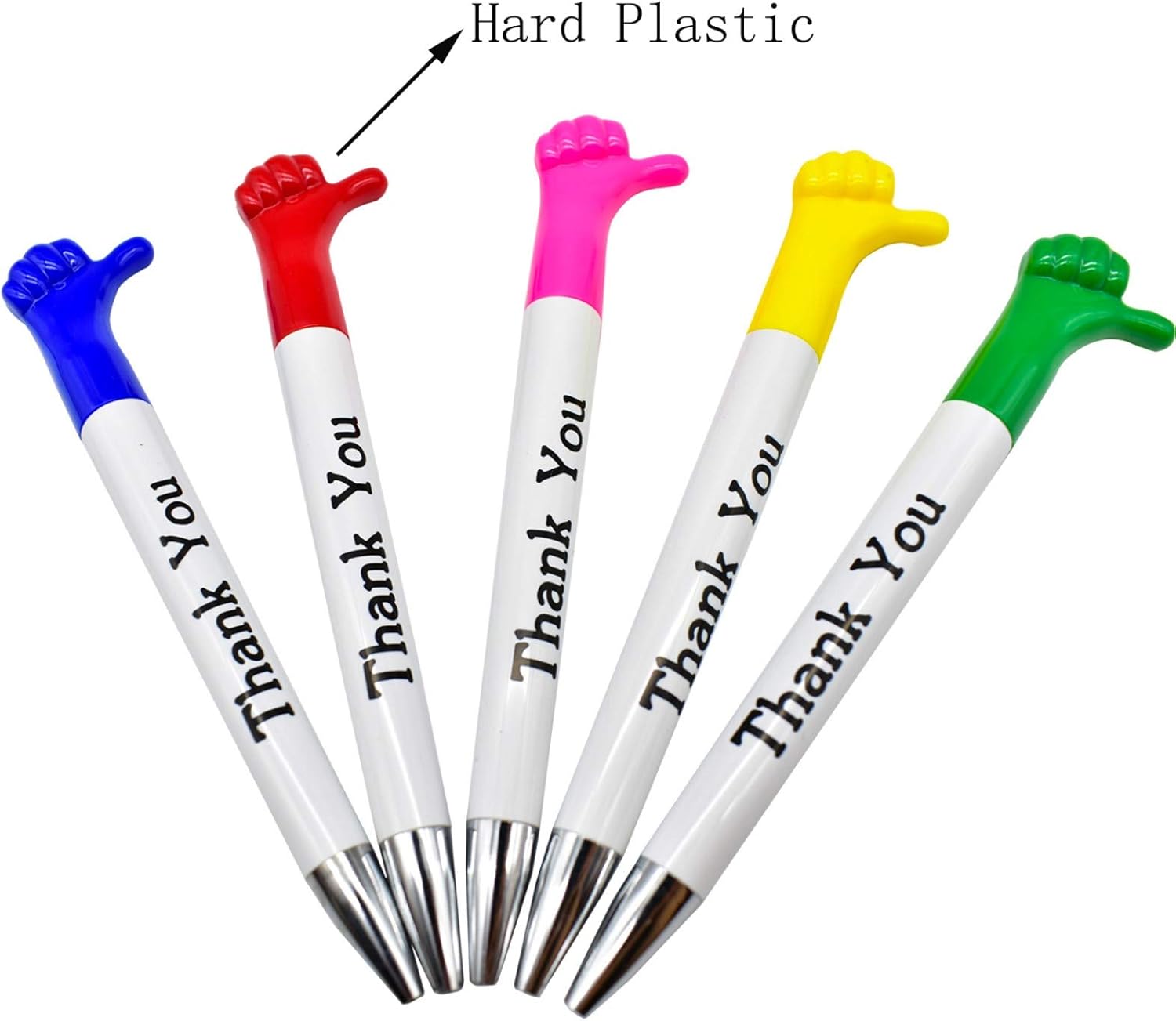 Maydahui 25 PCS Thank You Greeting Gift BallPoint Pen Thumbs Up Pens Cute Hand Gesture Pens for Thanksgiving Employee Appreciation Party (Black and Blue Ink Random Delivery) (Pack of 2)