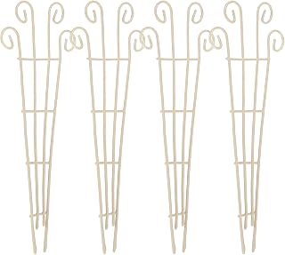 4pcs Mini Picket Fence Plant Trellis Iron Support for Pots