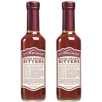 Stirrings 2 Pack Blood Orange Bitters 355ml Bottles - Real Ingredients No Preservatives Low Calories - Drink Mixer