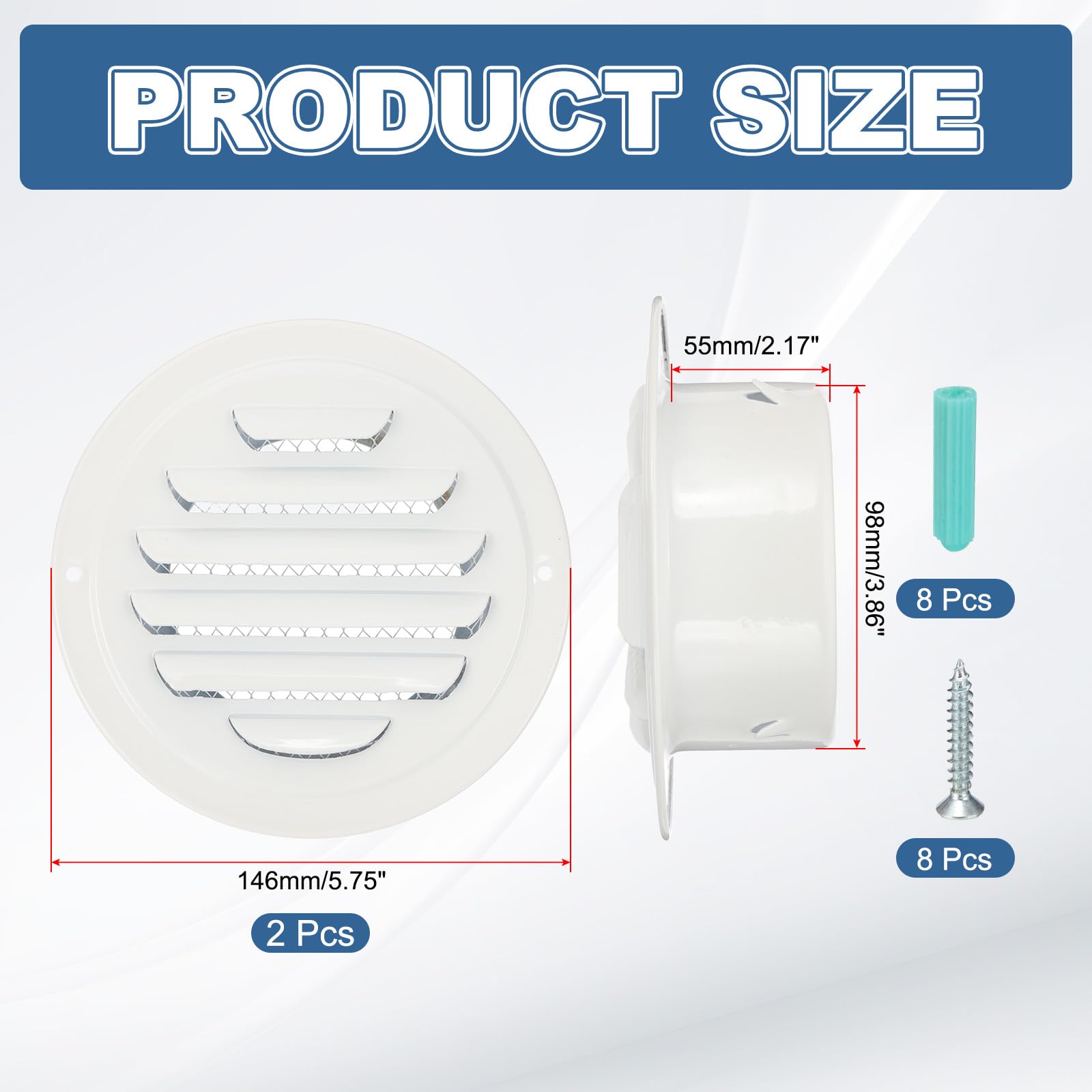 PATIKIL 4 Inch Round Air Vents - Image 2