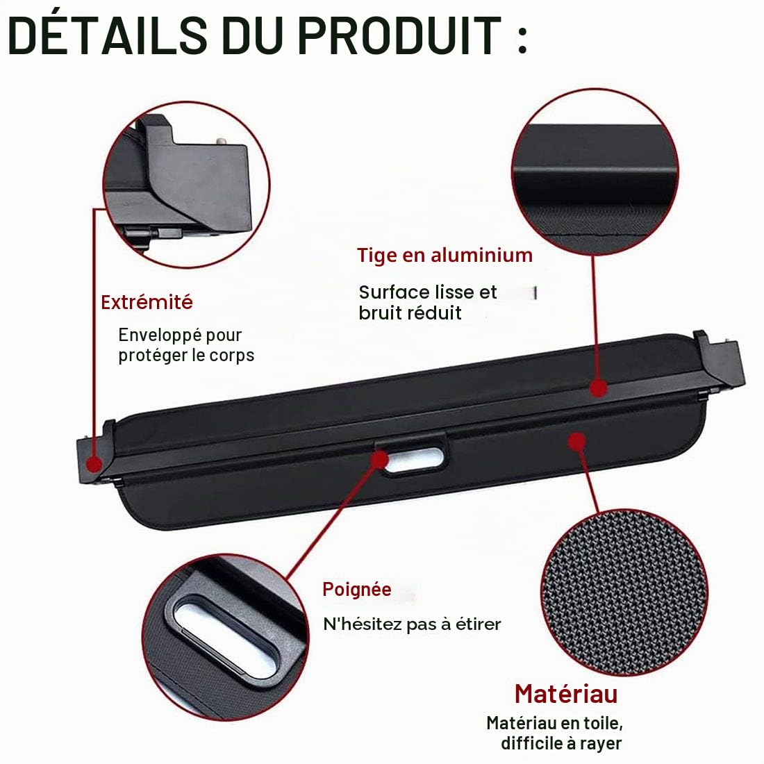 Auto Étagère Arrière Rétractable De Coffre pour Mercedes Benz ML W164 ML320 300 350 400 500, Noir Coffre de Arrière Panneau de Bouclier de Sécurité, Stockage de Partition de la Boîte de Queue Étagères