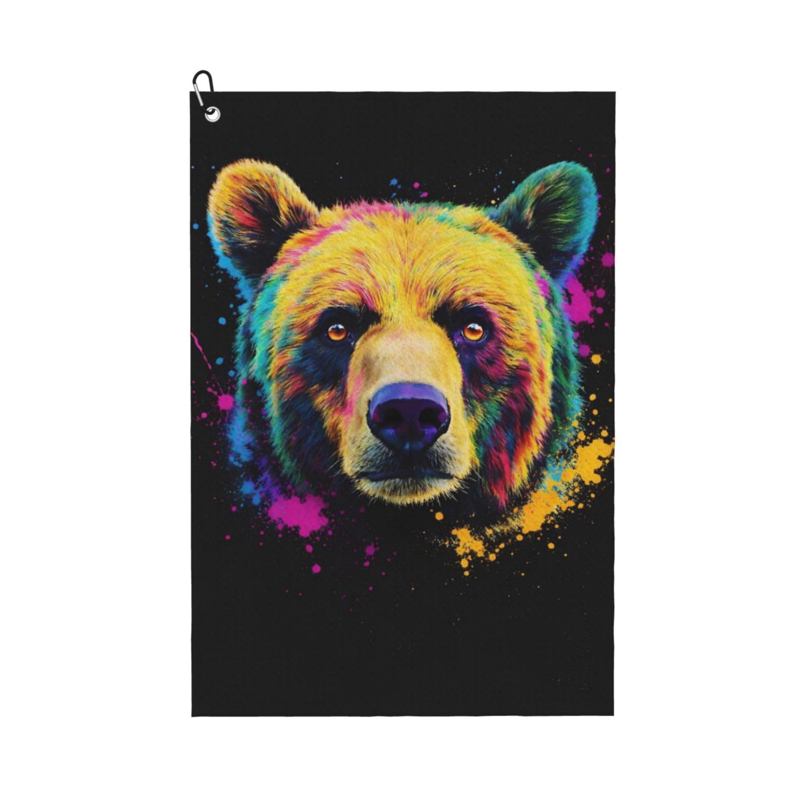 BSDFGSDD Splash Ink Bear Golf Towel 24 x 16 inches