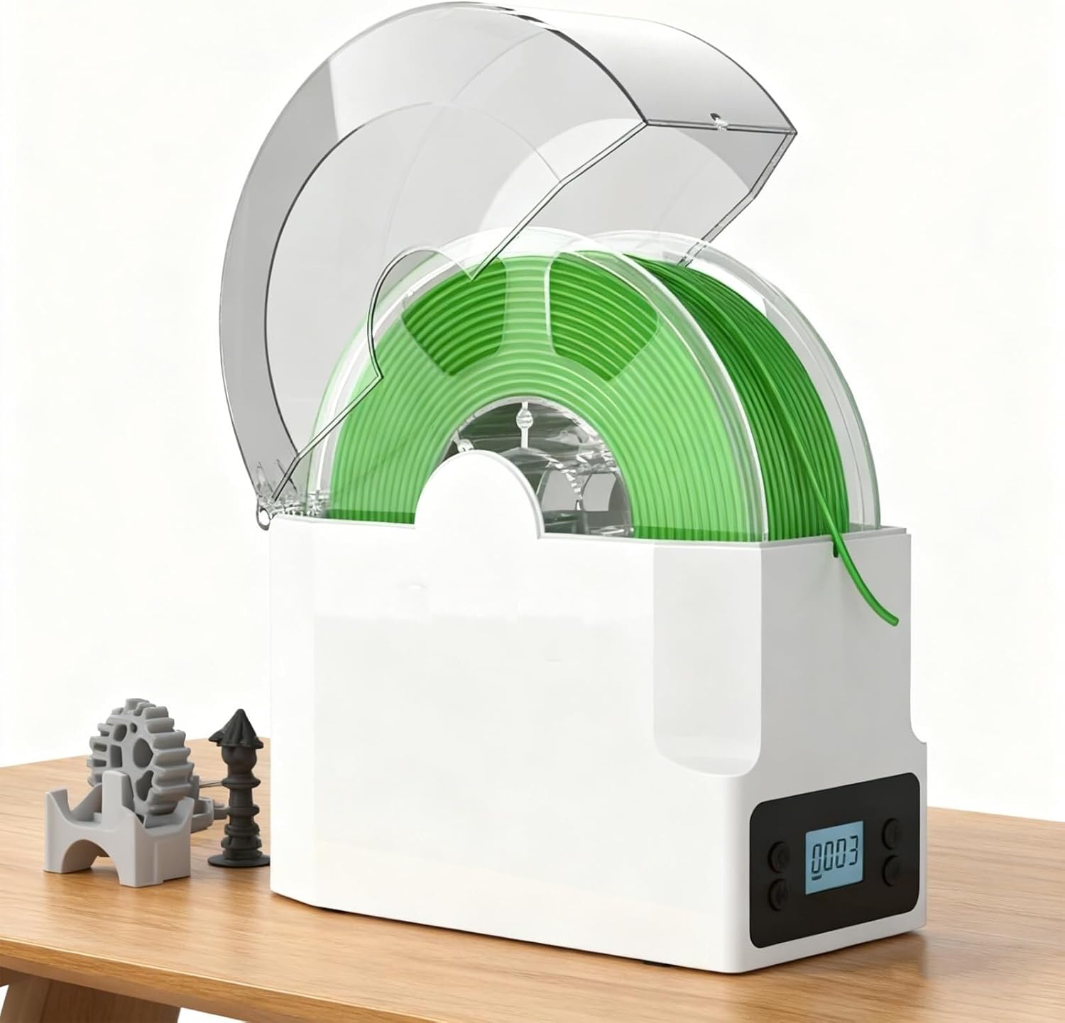 3D Printing Storage Dry Box, 48W Filament Dryer, Maximum Reel Capacity 200x73mm,with Adjustable 3-Speed Temperature, Compatible with 1.75 2.85 3.00mm, for Home Handmade Room