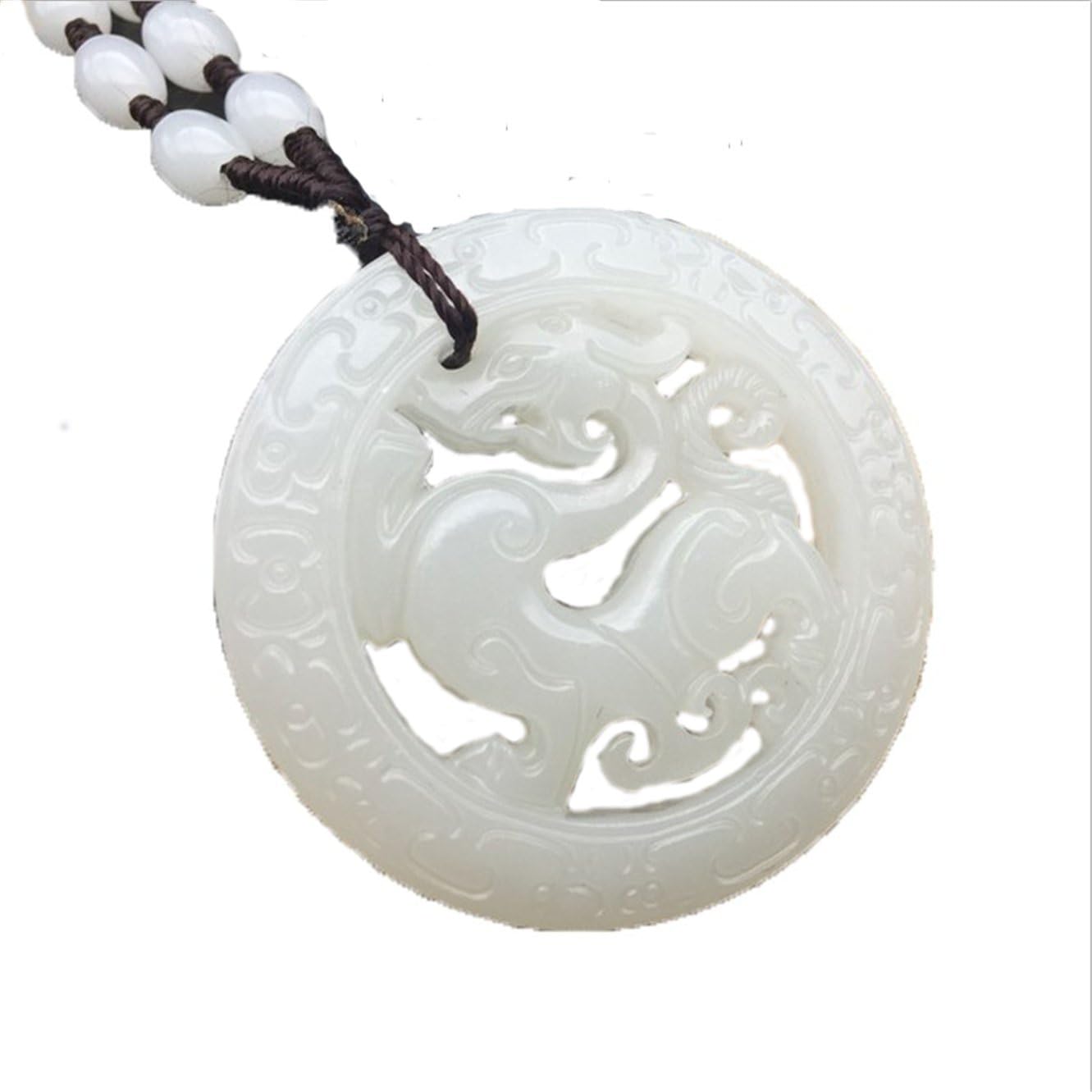 Afghan Jade Antique Dragon Jade Pendant White Jade Dragon Pendant Jade Men and Women Gift Necklace Jade Pendant Male