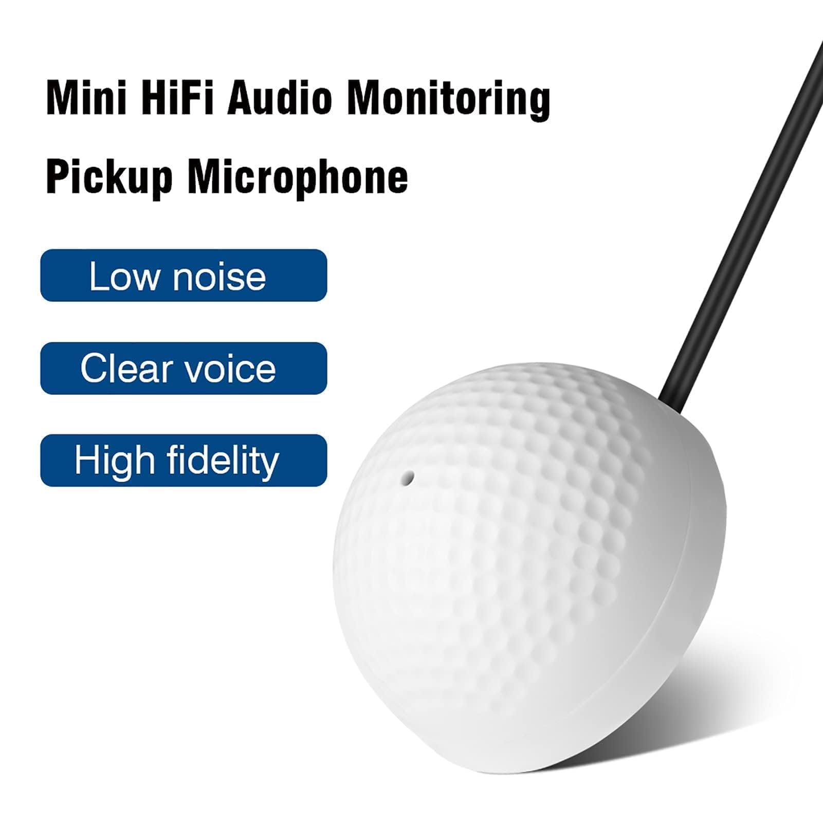 Mikrofon Mikrofon Audio Pickup Urządzenie do kamery bezpieczeństwa, 100 metrów kwadratowych szeroki zasięg, wysoka czułość dźwięku mikrofon do monitoringu CCTV