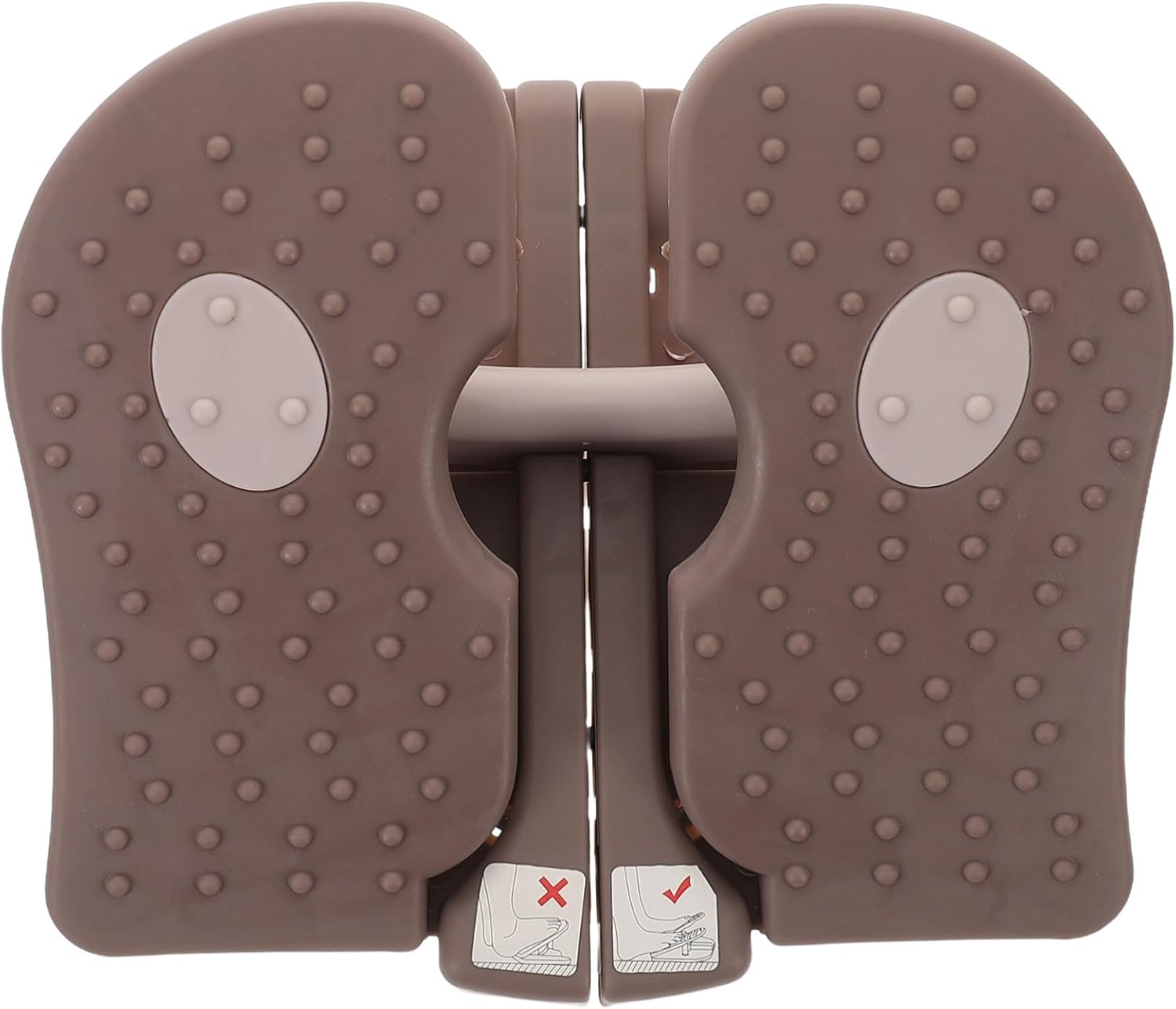 Compact Mini Stepper Exercise Machine Quiet Hydraulic Fitness Trainer for Home Leg Workout Cardio Training Portable Under Desk Stair Stepper Coffee Color