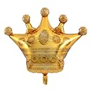 GRAND SHOP 50685 Gold Crown Foil Balloons Baby Shower Bachelorette Party Decorations Photo Props gallery image