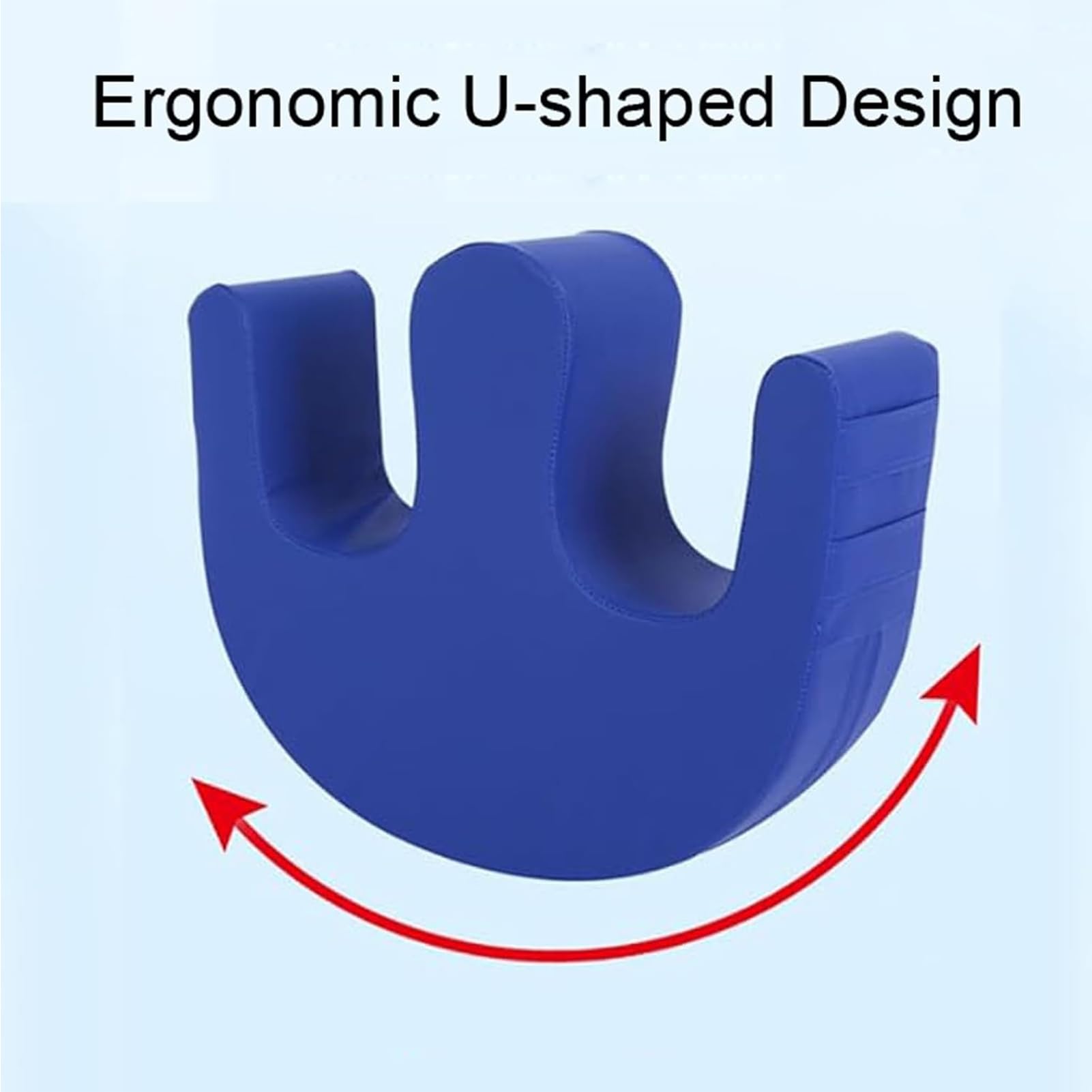 Dispositivo Di Rotazione Del Paziente Impermeabile in Pelle PU Strumento Infermieristico A Forma Di U Roll Over Con Comodo Cuscino Per La Rotazione Del Paziente Fasciato Per Anziani,Blu