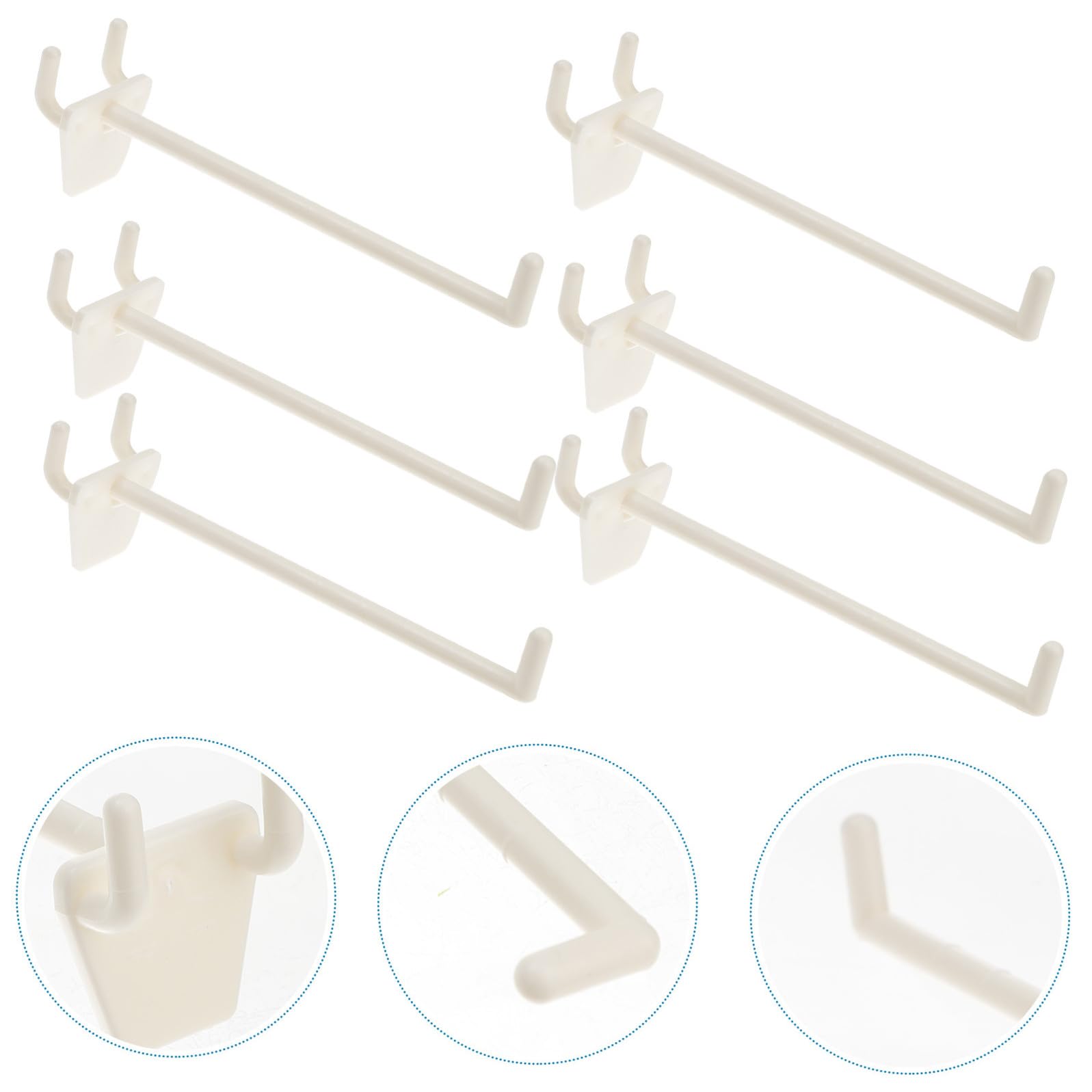 Ganci per Pannello Distanza 2cm 100 Pezzi Forato in ABS Ganci Professionali Organizzazione Utensili Pratica e Resistente per Officina e Esposizione Muro
