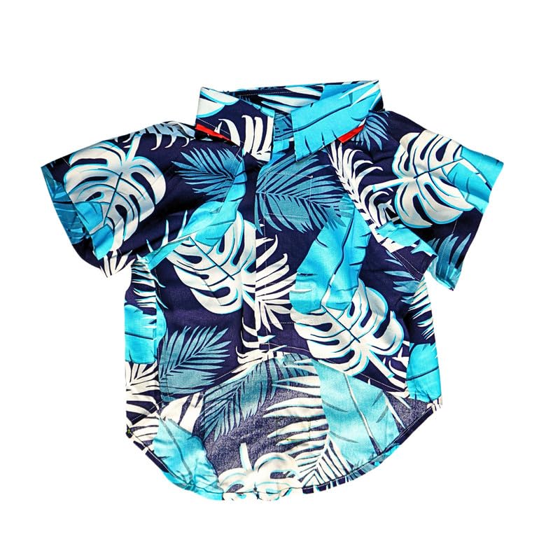 Woofiezz Blue Leaf Beach Shirt for Dog | Stylish and Comfortable Cotton Rayon Fabric Shirt for Pets Life Stages Dog (5XL) (B0CW1SXVP5) Amazon Price History, Amazon Price Tracker