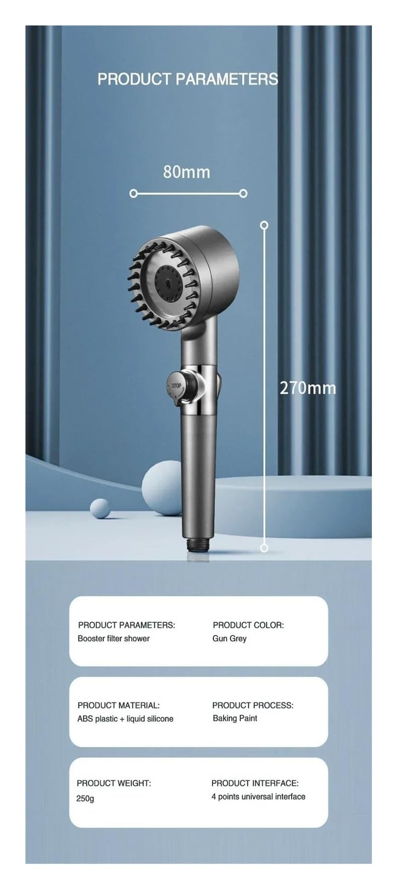 Filtro de cabezal de ducha de alta presión para baño(5 Pieces Filters)
