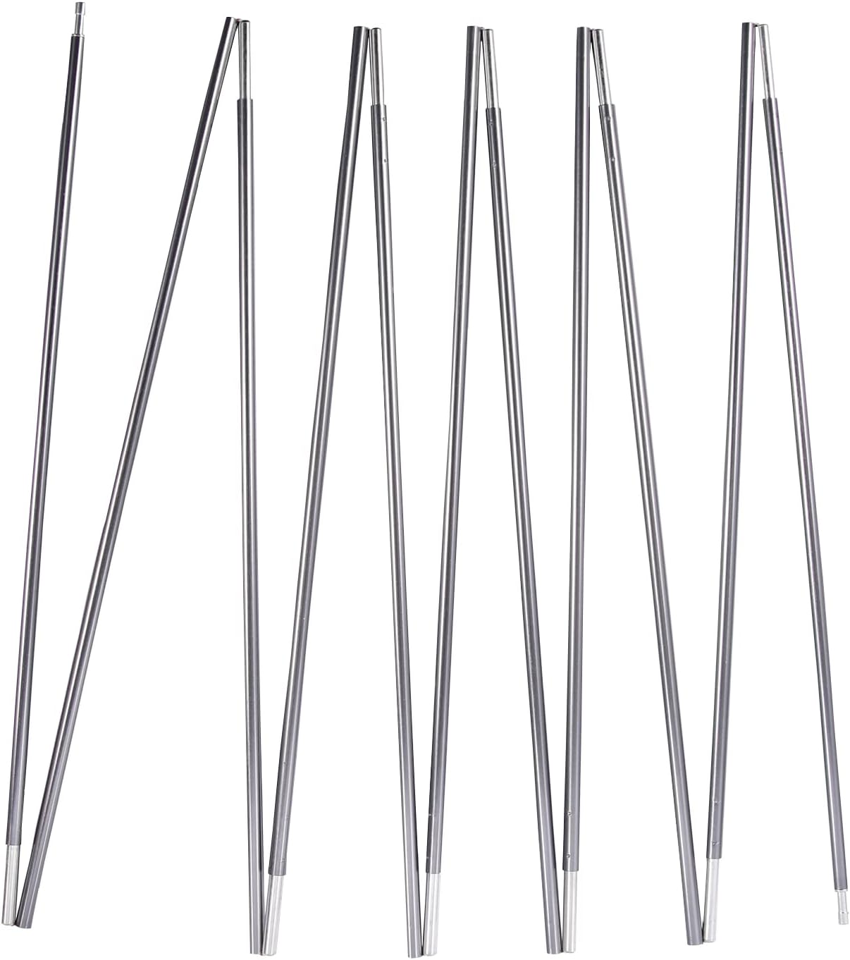 Preassembled Tent Poles Replacement, Gray 7001 T6 Heated Aluminum Tent Poles 1 Pole Pack
