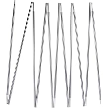 Preassembled Tent Poles, Gray Tent Poles Replacement, 7001 T6 Heated Aluminum Tent Poles, 2 Poles Pack