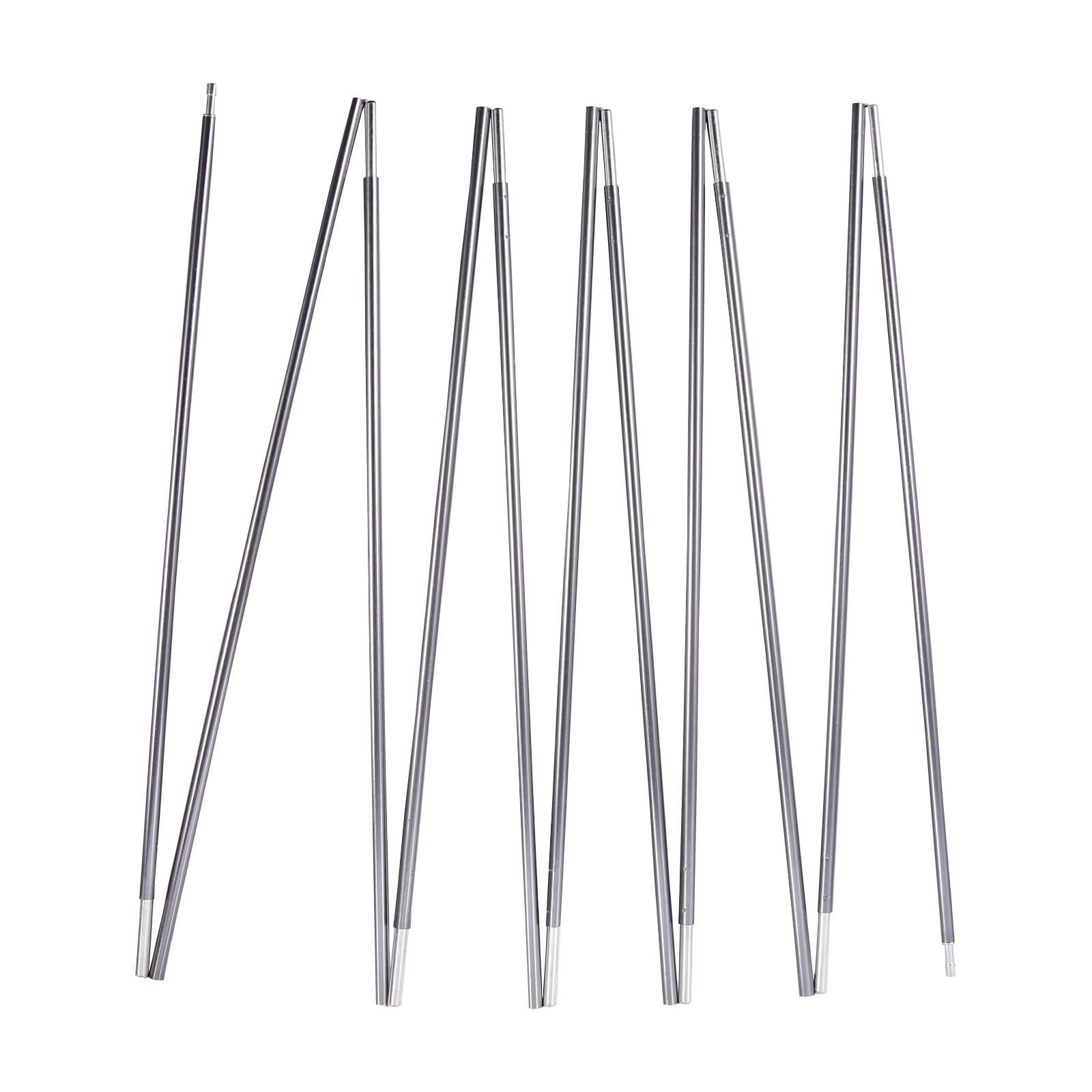 BRILLIANCE4U Preassembled Tent Poles Replacement, Grey 7001 T6 Heated Aluminum Tent Poles 1 Pole Pack