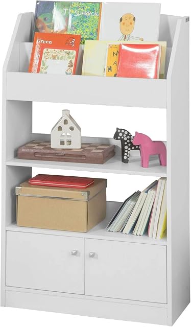 SoBuy® KMB11-W, Children Kids Bookcase Book Shelf Storage Display Shelving Cabinet Organizer