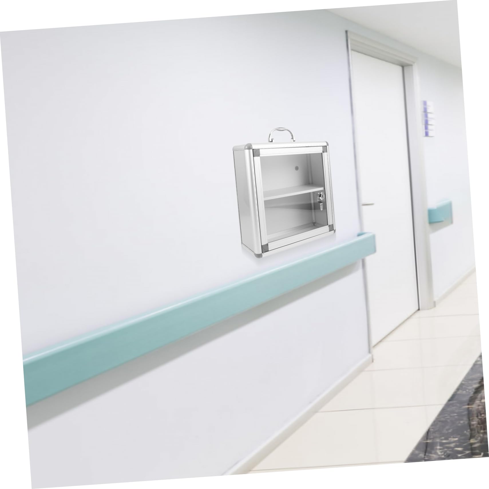 Botiquín y Almacenamiento de Emergencia de Metal Doble Compartimento de Pared Fácil de Instalar para Uso en Hogares y Familias
