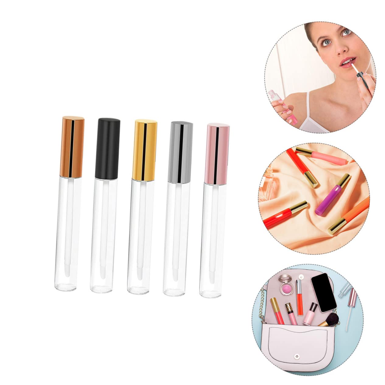 Tubo de Brillo de Labios 10ml Abs Vacío, 30 Unidades | Viaje y Bricolaje, Ligero y Fácil de Usar, Envase Reutilizable para Gloss y Tinte