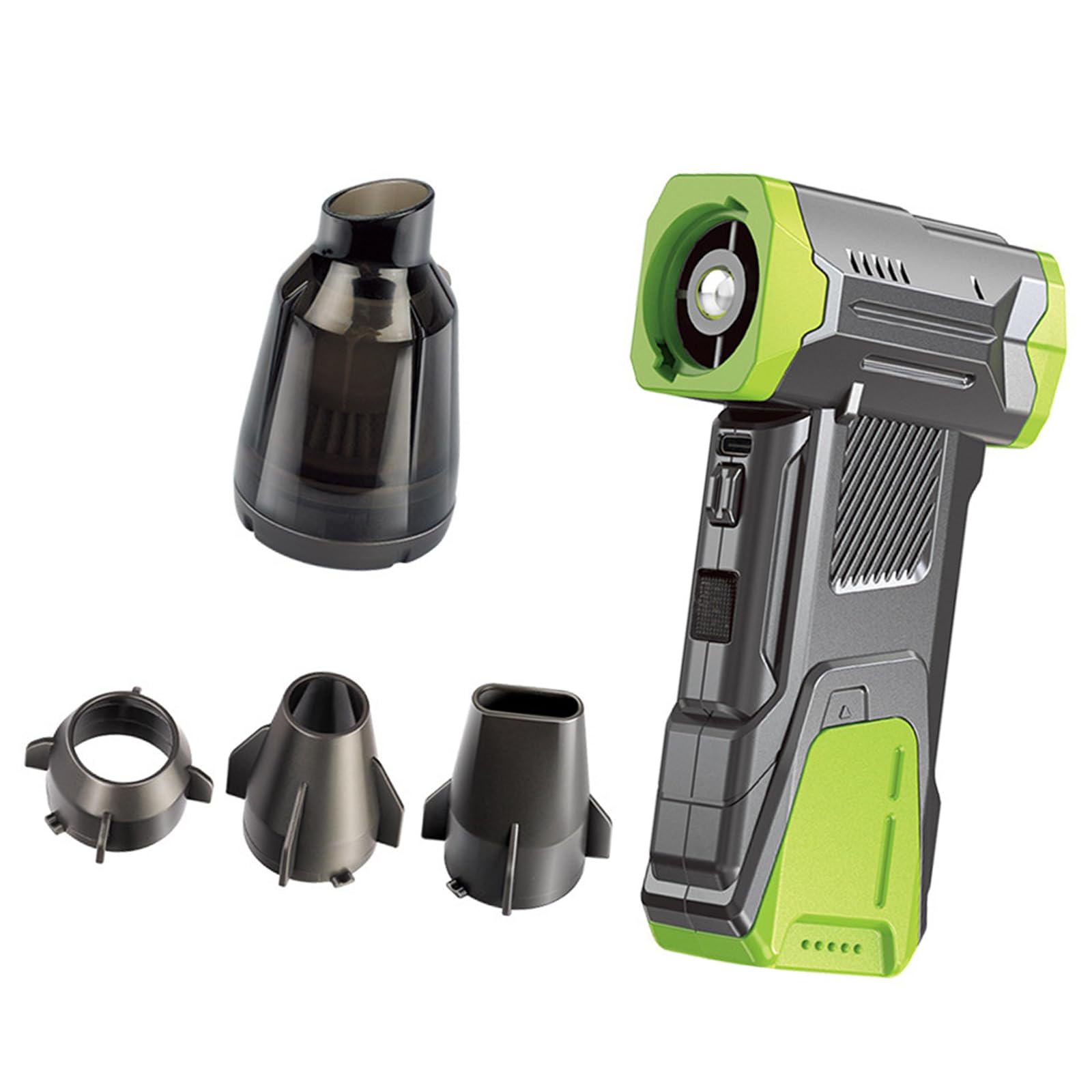 Alloneslife Green Efficient Handheld Blower 130000Rpm With 8000Mah Battery For Snow Removal Turbocharger Motor And Rechargeable Battery For Efficient Debris Clearing