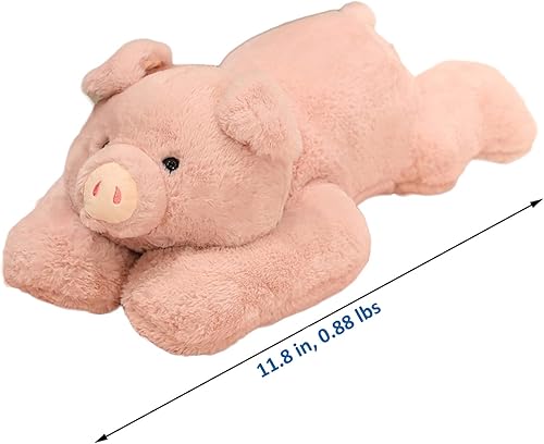 Vista 69 de Animales de peluche con peso, 19.7 pulgadas, 3.3 libras, juguete de peluche con peso de oso marrón, lindo cojín de felpa para adultos, niños y niñas