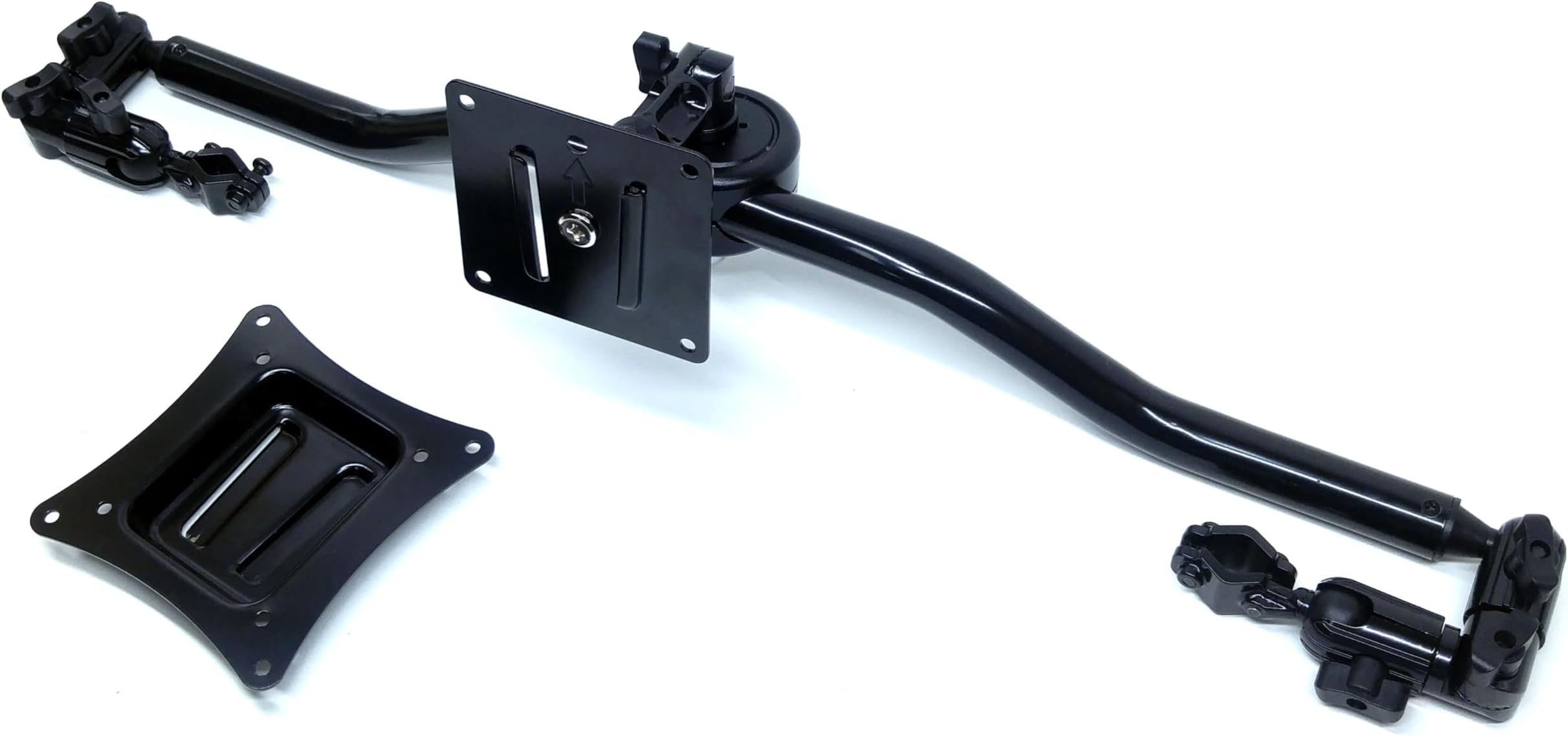 Bar Type Monitor Mount with Fixed headrest Support on Both Driver's and Passenger Seats, headrest Mount, Made of Strong Ferro Aluminum Alloy, Convenient Monitor Lift-Off Method