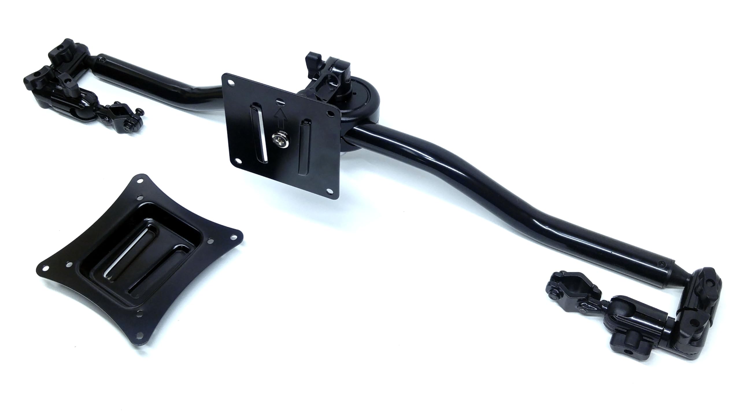 Bar type monitor Mount to fix on both driver's and passenger's seat headrests of vehicle Headrest Mount sturdy aluminum alloy frame