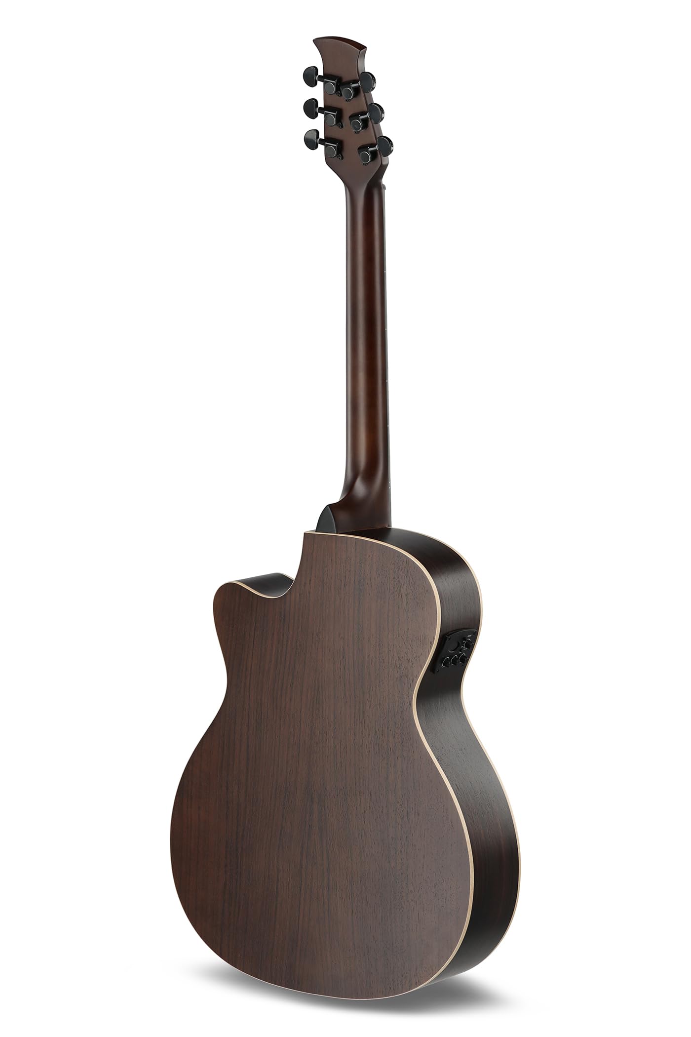 Applause E-Akustikgitarre Jump Dark Matter AEO-69-5S, Decke: massive europäische Fichte, Cut Away, offenporige Mattlackierung palisander, Decke matt schwarz, Preamp mit Stimmgerät, schwarze Mechaniken