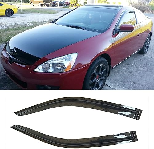 Visera lateral para ventana lateral, deflector de viento, protector de lluvia para Honda Accord Coupe 2003-2007, 2 piezas de montaje exterior con