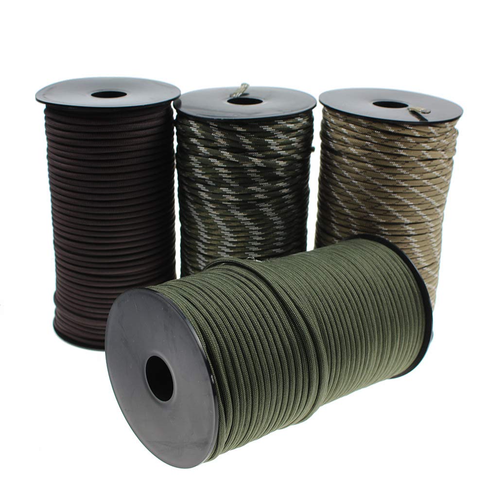 100 m 7-adriges Paracord-Seil 4 mm Outdoor-Fallschirmschnur Überlebens-Regenschirm-Zelt-Lanyard-Gurt