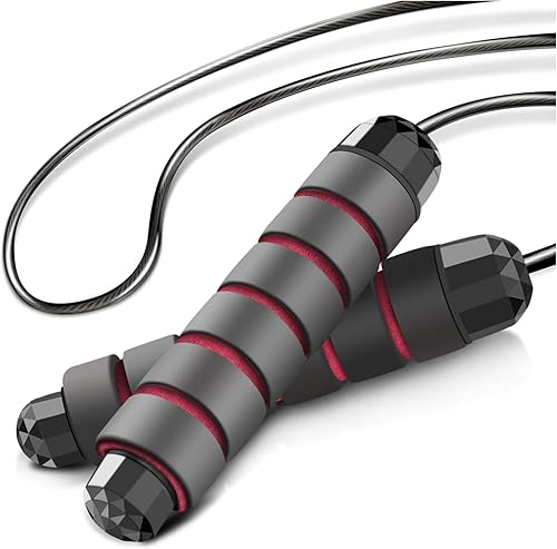 Miniatura 2 de Cuerda de saltar, cable de cuerda de salto de velocidad rápida sin enredos con rodamientos de bolas para mujeres, hombres y niños, cuerda de saltar