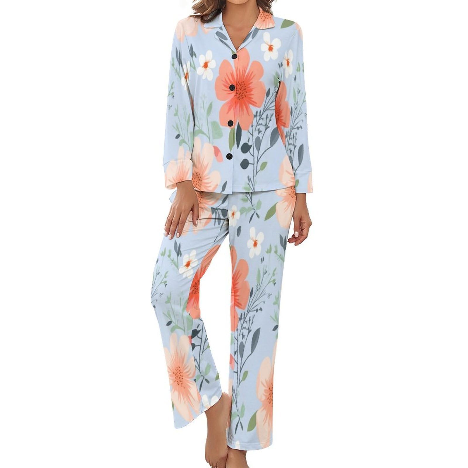 Pyjama femme ouvert devant pour un enfilage facile et confortable - 8