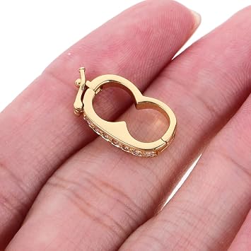 ARTIBETTER 2Pcs Necklace Shortener Clasps Pearl Lock Chain Jewelry Clasps Connectors for Necklaces and Bracelets Jewelry Making Supplies