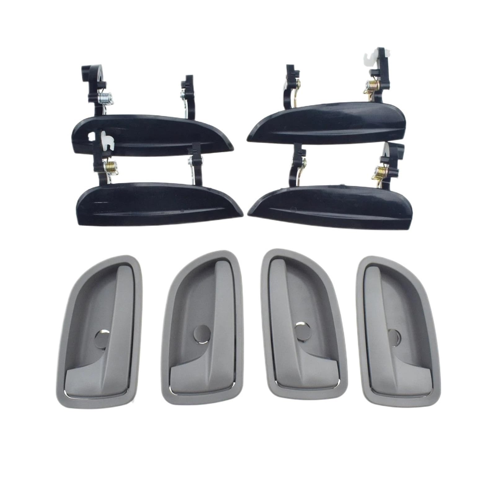 Zhqdrcy One Color Door Open Handles For Kia For Rio 83660Fd010 83650Fd010 82610Fd000 82620Fd000 Car Door Handle(8Pcs Outer Inner)