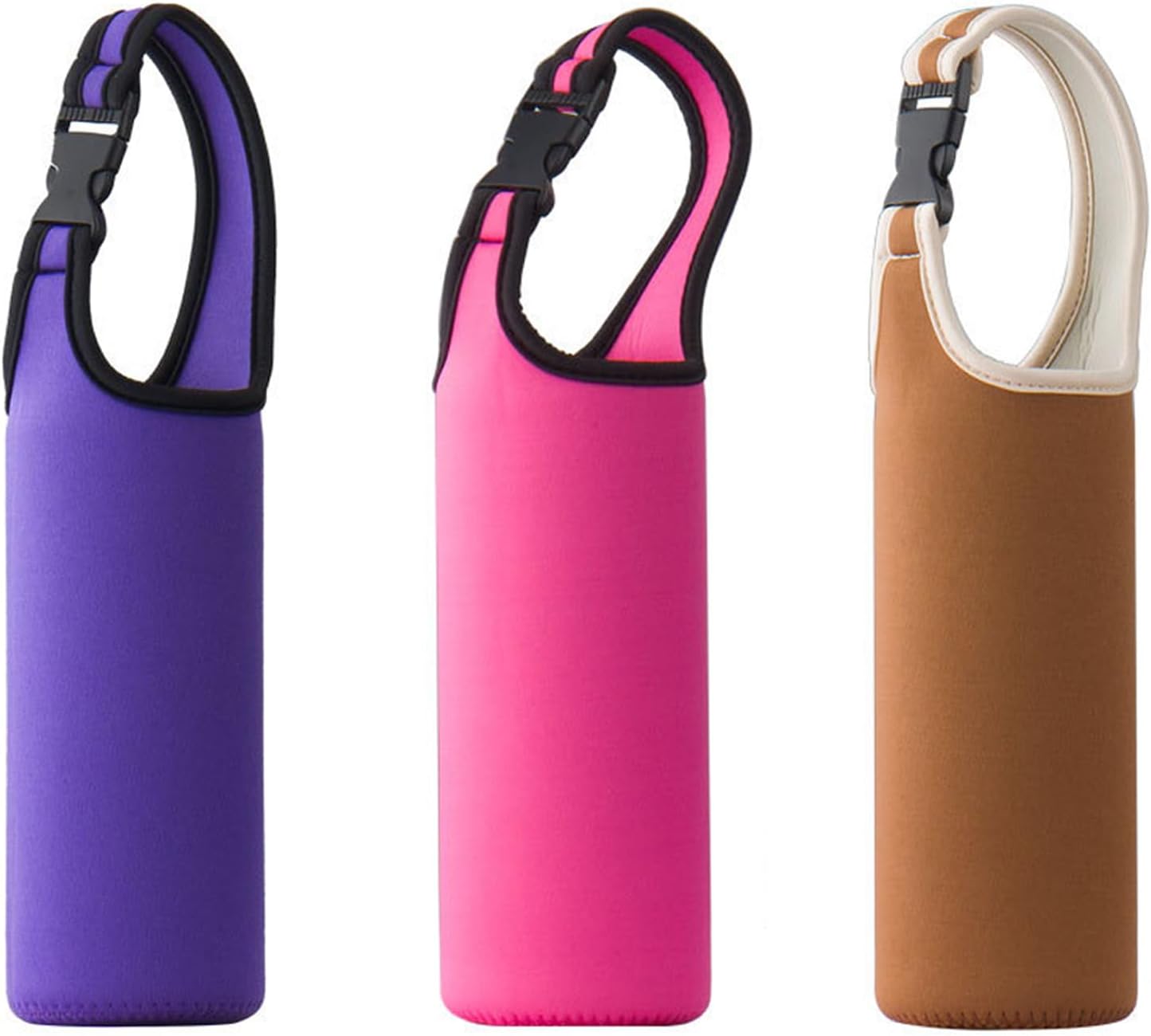 3PCS Water Bottle Carrier 16oz-21oz, TuNan Neoprene Sleeve Cup Holder Pouch with Carrying Handle for All Portable Sport Water Bottle