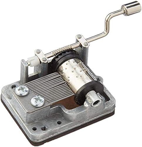 Caja de música a manivela Happy Birthday, Kikkerland, Papel, Plateado, talla única