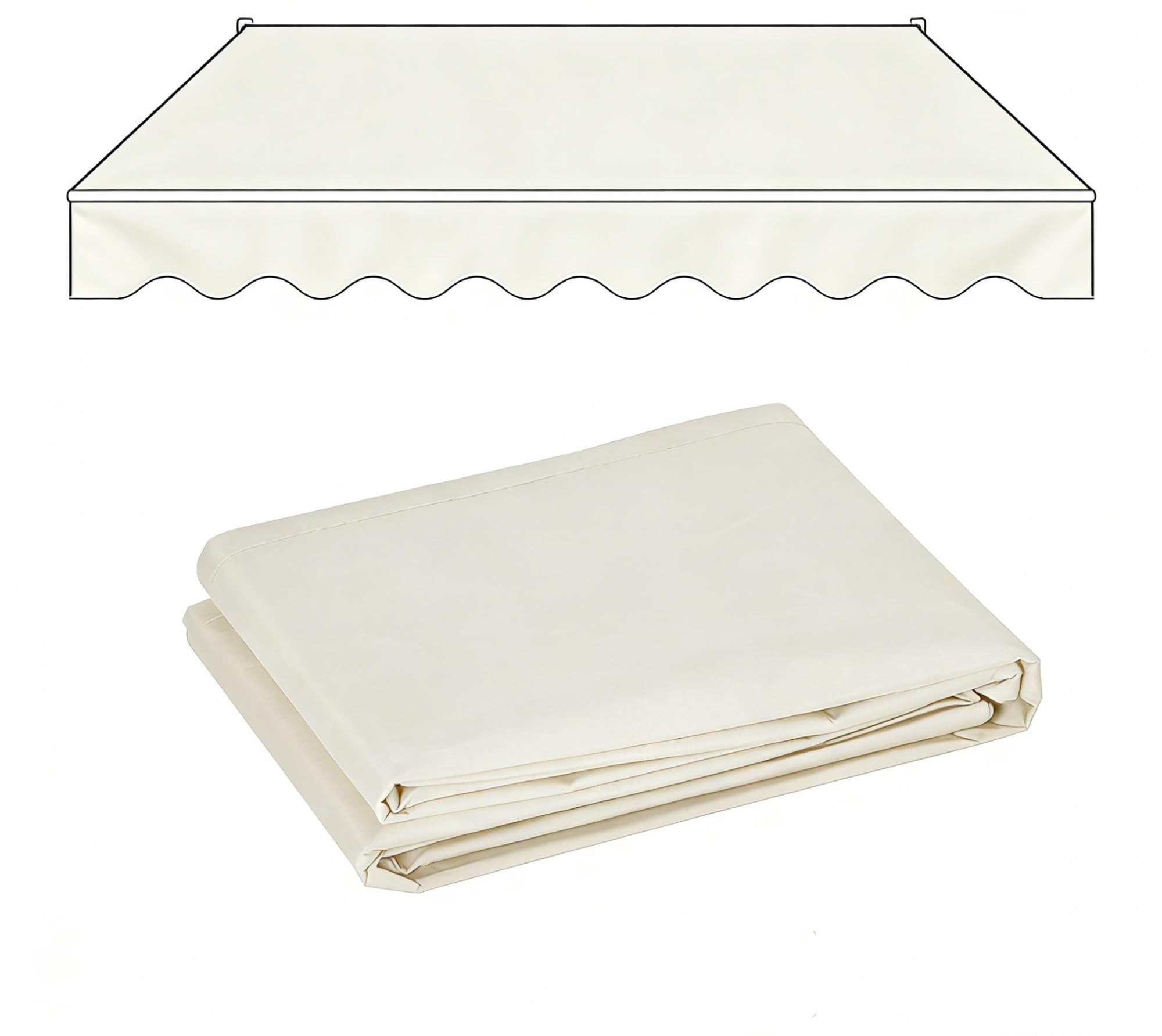 Toile de store banne rétractable Sunsetter en tissu Oxford PVC imperméable 5x2m