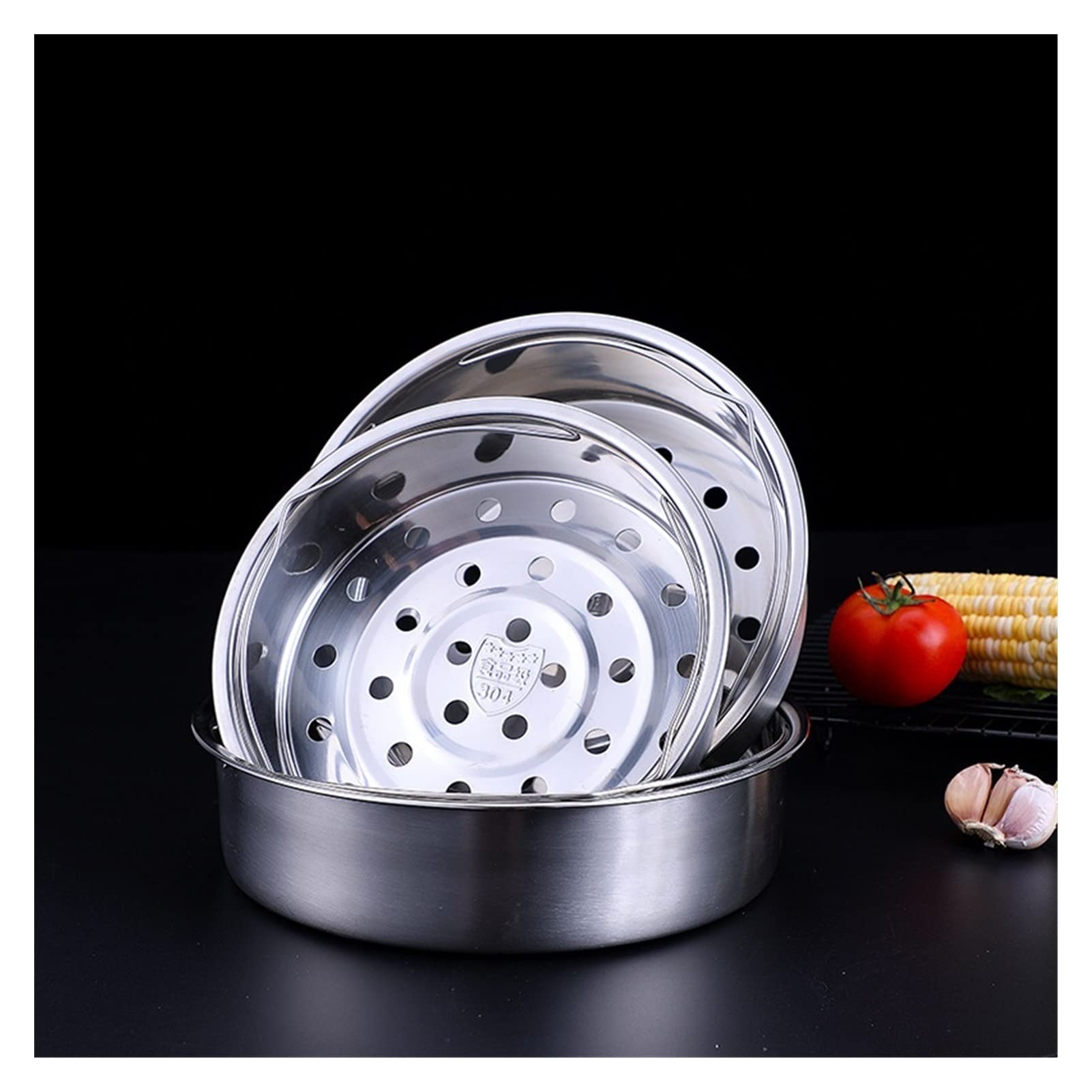 Panier Vapeur En Inox 22cm – Pour Cuisson Vapeur Légumes, Dim Sum, œufs, Compatible Cuiseur à Riz Panier Vapeur 22cm