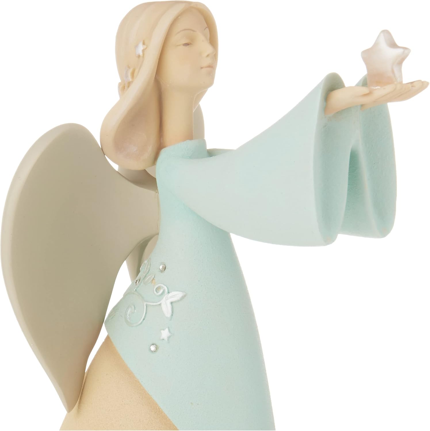 Enesco Foundations Bereavement Angel Stone Resin Figurine, 9"