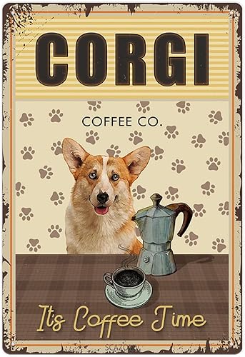 Miniatura 8 de Cartel de metal con diseño de perro de montaña bernés de café con impresión retro para el hogar, cocina, cafetería, bar, decoración de pared, dorado