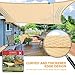 MOVTOTOP Sun Shade Sails 10x13 FT Rectangle, 185 GSM Thicker Outdoor Shade Block 95% UV Keep Cool for Deck, Patio, Pergola, Backyard Outdoor