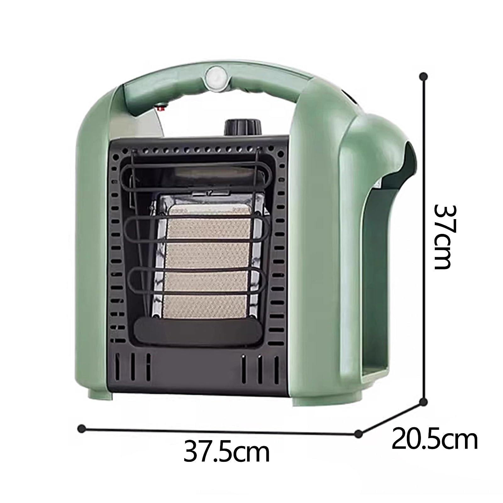 2500W/5200W Estufa Exterior Gas, Calefactor Exterior Terraza, Estufa Exterior Jardin, Calentador Exterior para Interior Exterior Camping Pesca en Hielo(37.5 * 20.5 * 37cm)