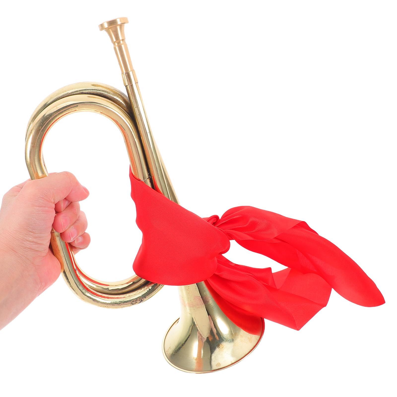 FRCOLOR Tromba da Banda in Metallo Dorata Impugnatura Comoda, Strumento Musicale a Fiato per Principianti e Adolescenti, per Esibizioni Scolastiche e Performance Orchestrali