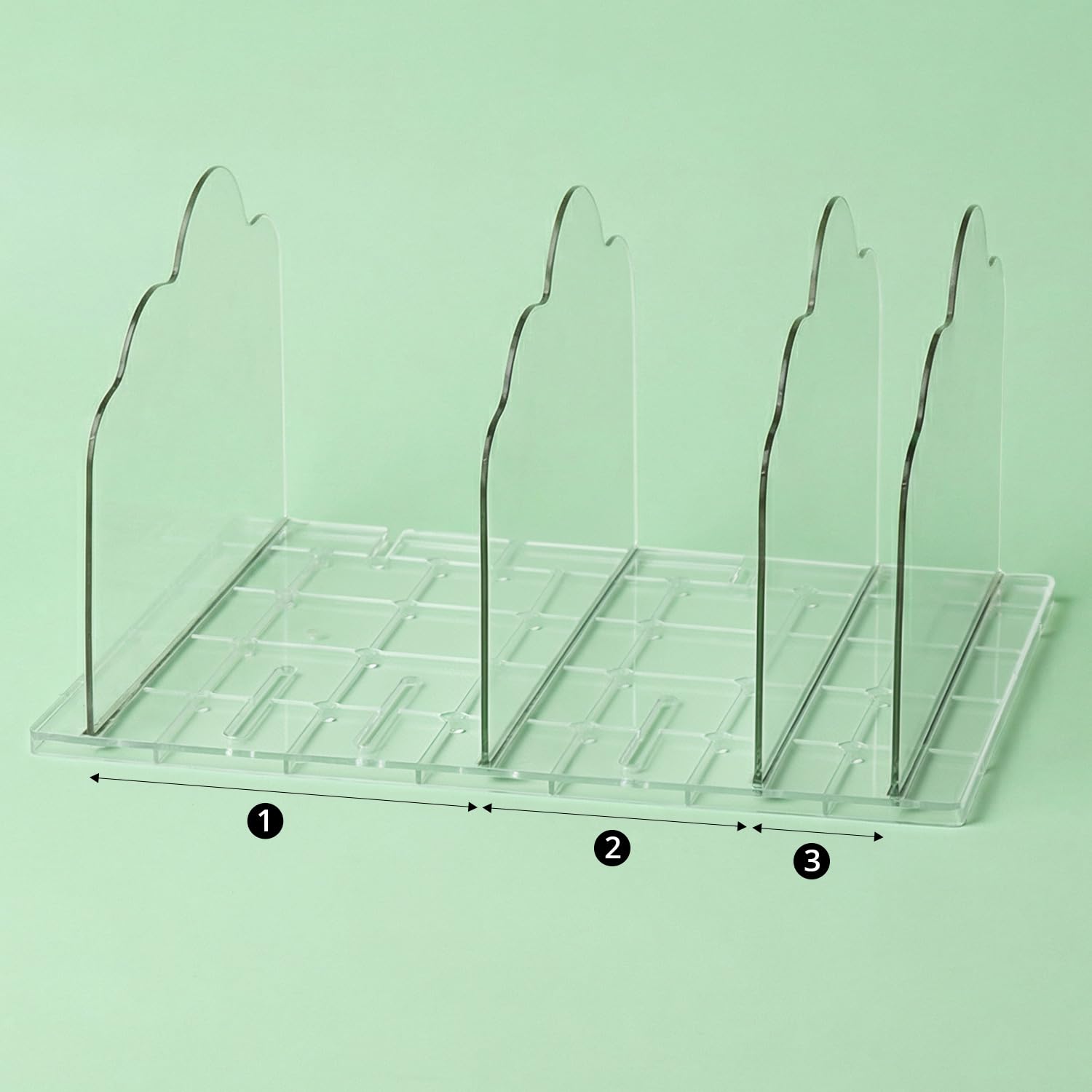 QWORK® Set di 2 Organizer Trasparente Regolabile per 7 Borse, Divisori per Borse per Armadio in Plastica
