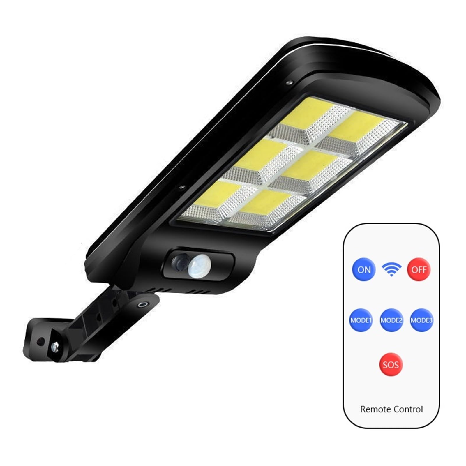 Odbłyśnik Słoneczny 100W 200W 300W Reflektory Słoneczne 3 Tryby Czujnik Ruchu PIR Ogrodowa Wodoodporna Lampa Halogenowa Słoneczna Efektywna OszczęDność Energii(COB-6-50W-PIR)