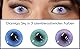 Kontaktlinsen farbig ohne Stärke lila | farbige violette Jahreslinsen | weiche Linsen | 2 Stück Farblinsen + Linsenbehälter | 0.0 Dioptrien | crazy aussergewöhnliche Farben | Charmiga Sky Blue-Violet