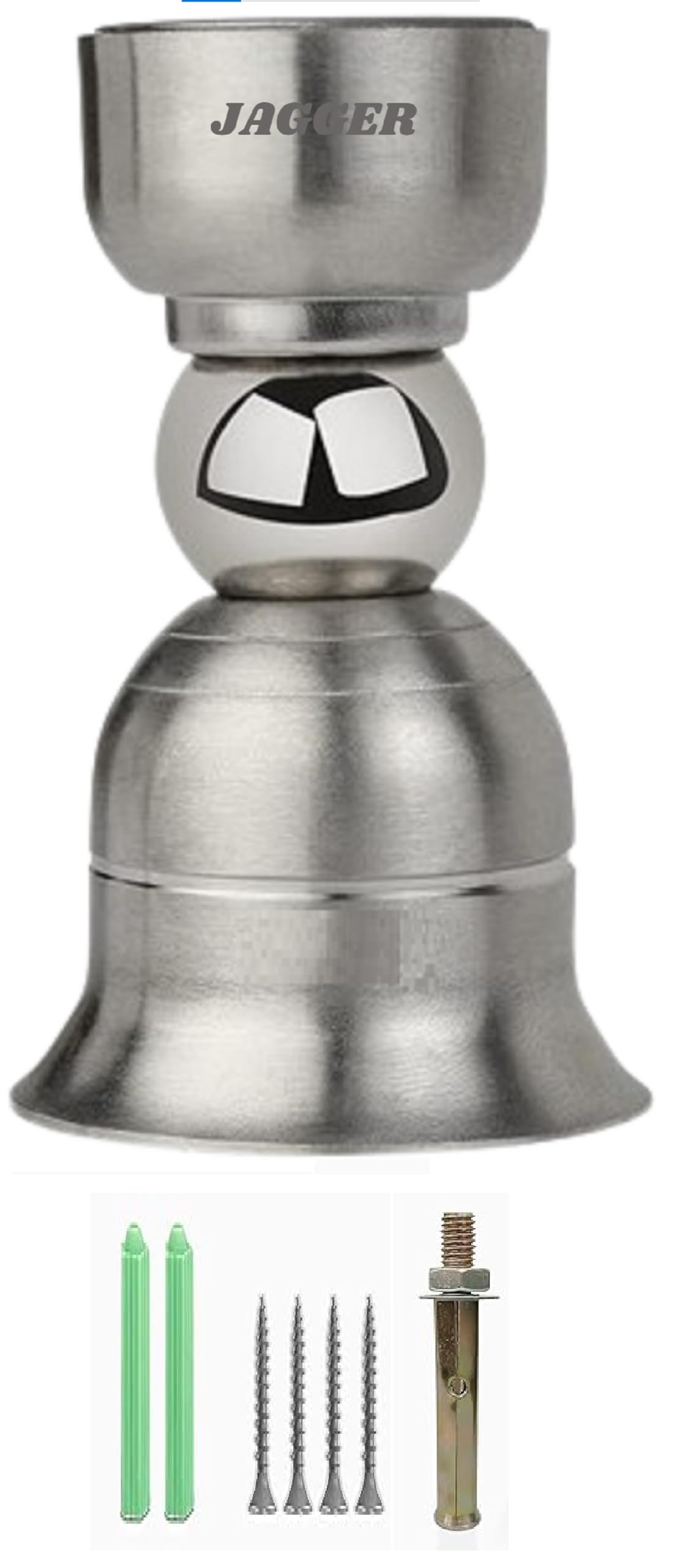 JAGGER JBA255 Heavy Duty Stainless Steel 3 inch Door Magnet Stopper Soft-Catch | Door Stop | Door Magnets to Hold Door | Door Magnet 360 Angle Hold with Screw Fitting Combo Pack (1) (B0CVG15N6V) Amazon Price History, Amazon Price Tracker