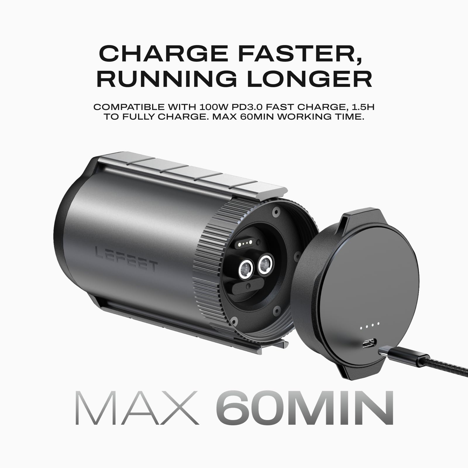 LEFEET Patinete subacuático P1 [Grado profesional]: Max 2m/s Super Power Mini, soporte de cámara integrado, diseño modular que se expande, scooter marino impermeable de 60 m para buceo, esnórquel