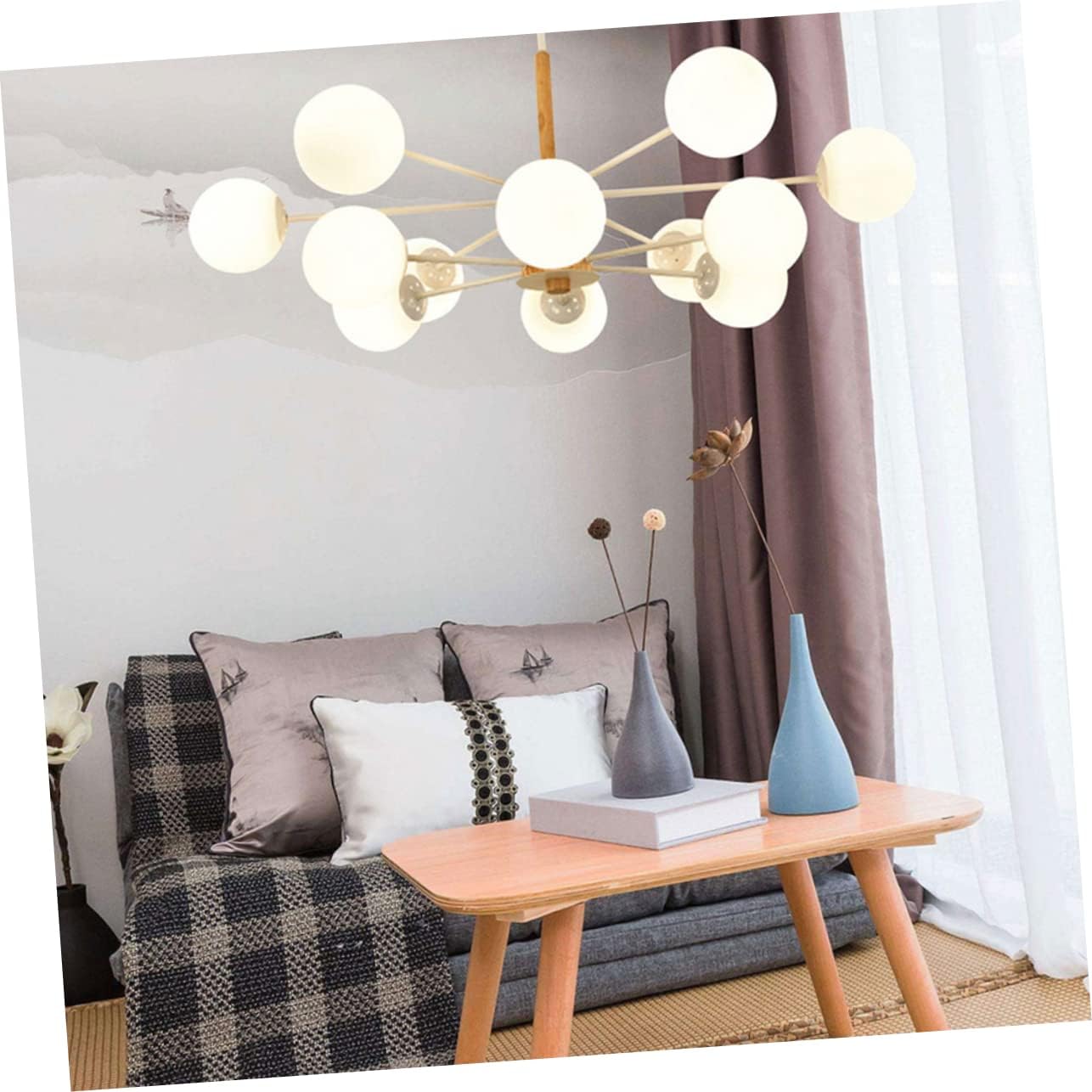 Uonlytech Pleated Lamp Shade Cover Modern Vintage Style for Home Hotel Living Room Ceiling Lighting