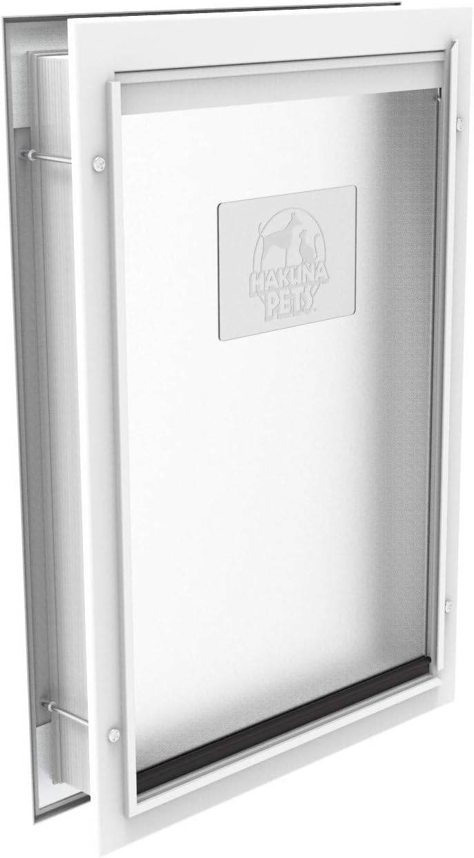 Hakuna Pets Deluxe Aluminum Pet, Cat and Dog Door with 2