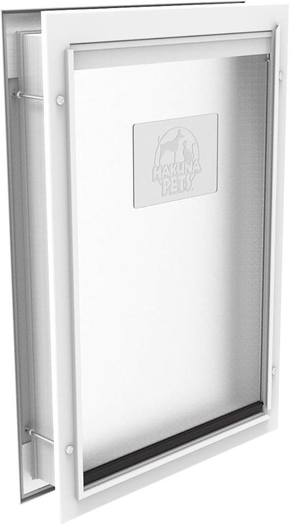 Hakuna Pets Deluxe Aluminum Pet, Cat and Dog Door with 2