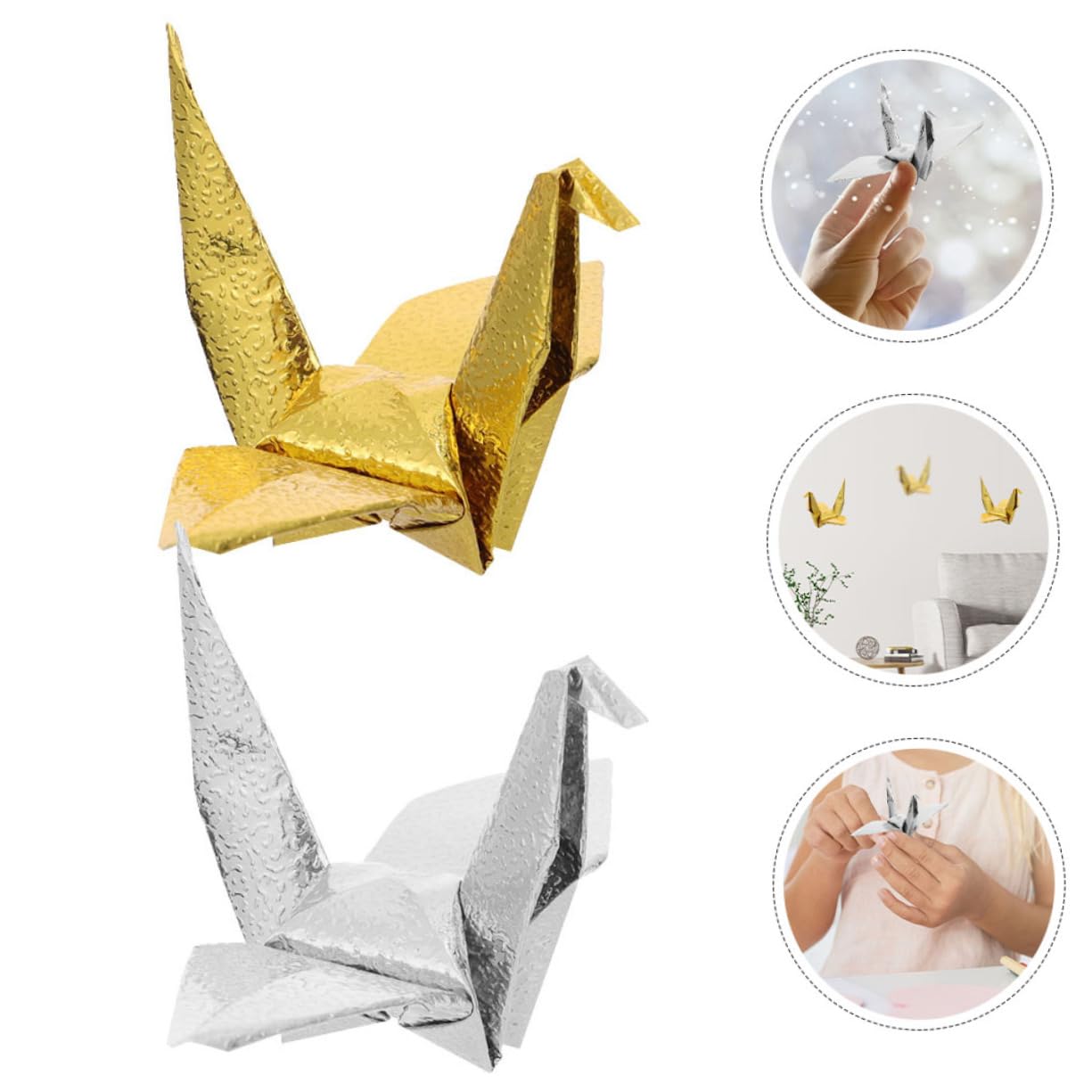 Carta Origami Monofacciale Lucida Quadrata 200 Fogli per Ragazzo Ragazza